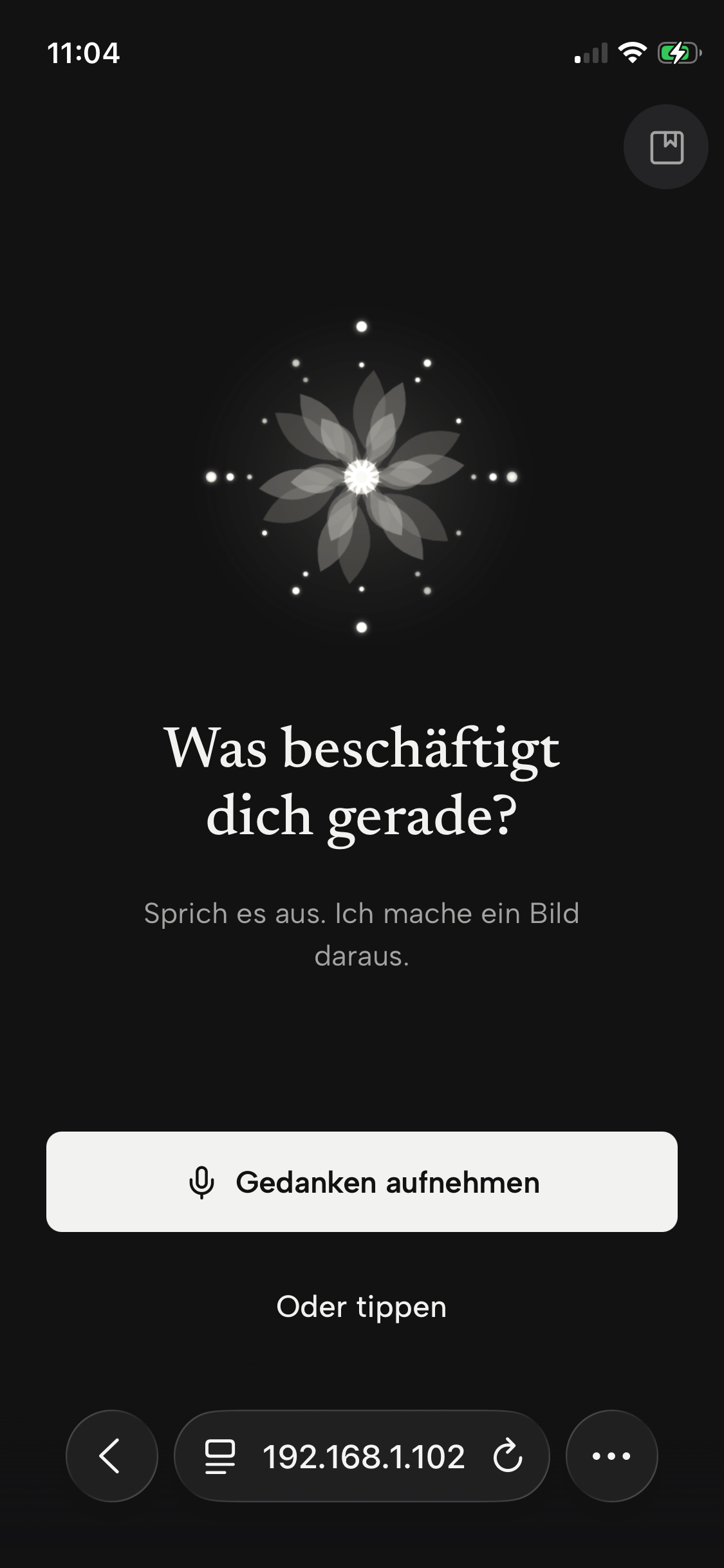 Welcome-Screen: Was beschäftigt dich gerade?