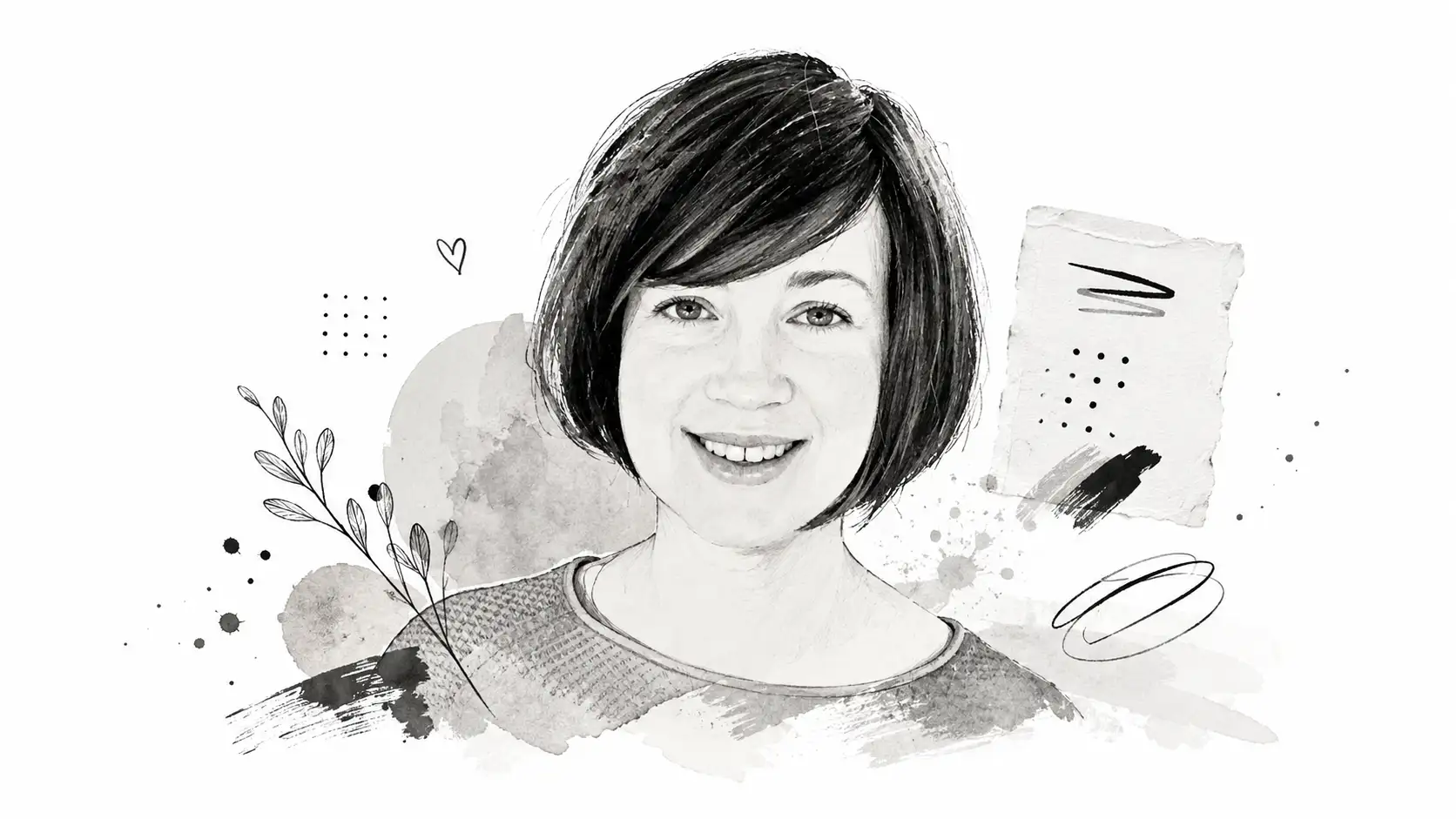 Illustrated portrait of Elisabeth Wimmer